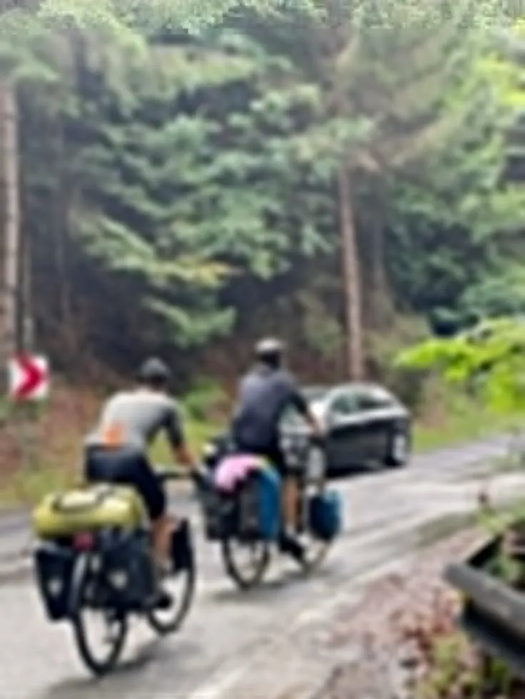 Cycling group gathered at meeting point